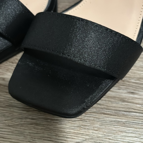 Satin Rhinestone Block Heels - Picture 3 of 10